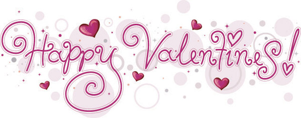 free vector Happy valentine day wordart vector